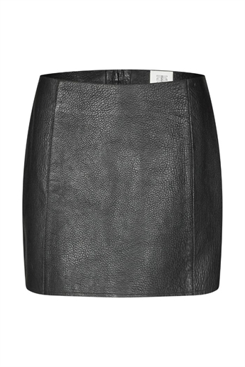 Orleans leather skirt, Black